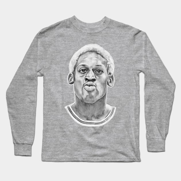 Dennis Rodman Long Sleeve T-Shirt by sandyXnasty